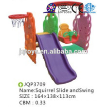 JQP3708 Balancín de ardilla de plástico para niños y juego de diapositivas para niños